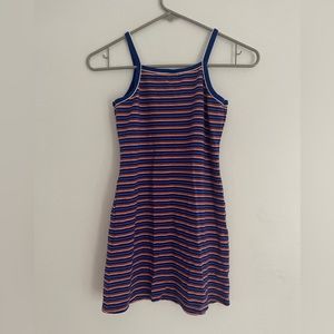 y2k striped mini dress